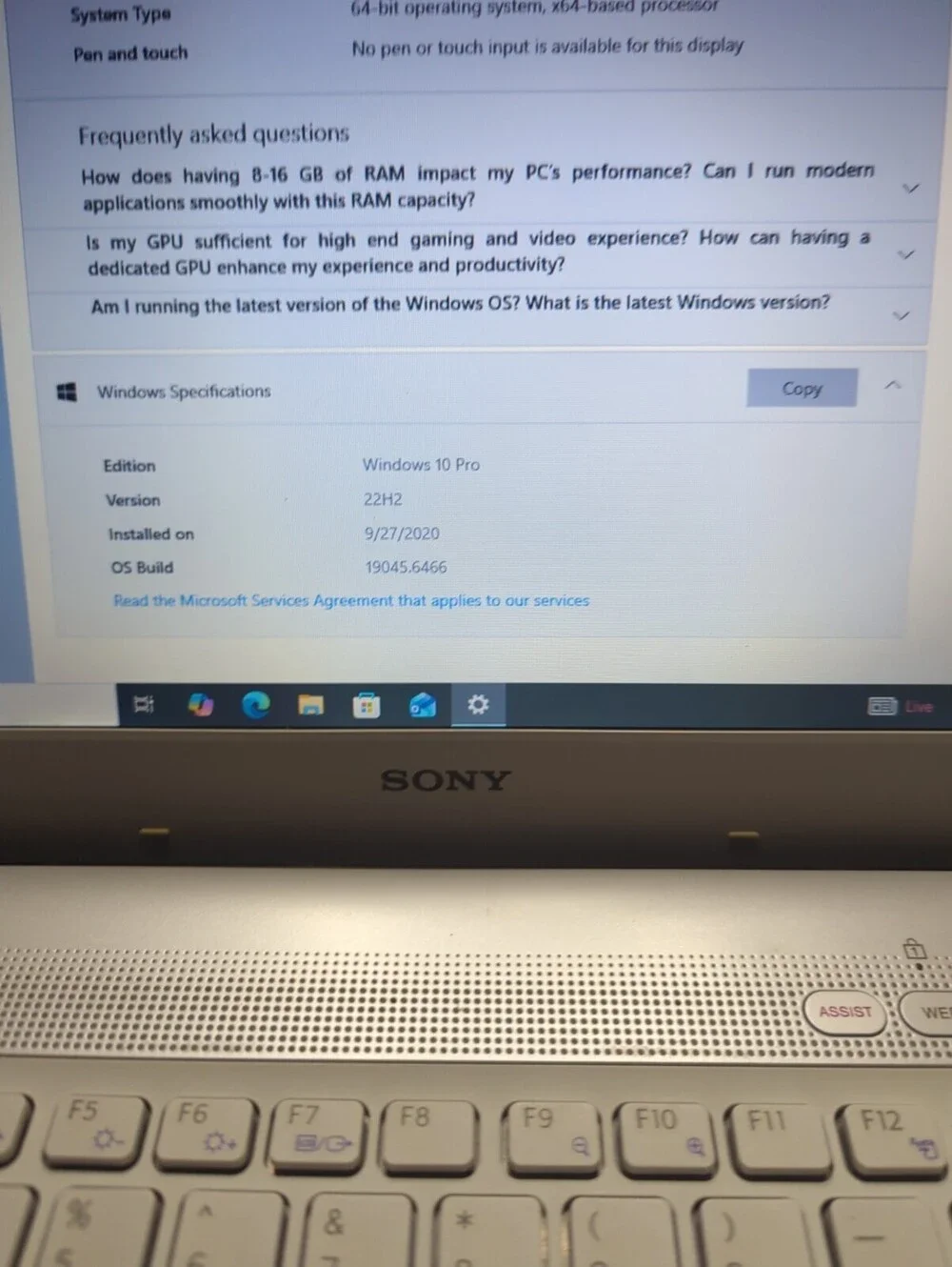 Sony Vaio Vpcea46fm I3-8gb Ram-256 GB SSD - Blu Ray- Camera-win 10